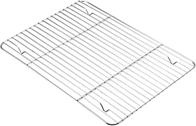 SOLUSTRE Stainless Steel Metal Cooling Rack Baking Rack for Oven for Cookies Bacon Cakes Heavy Duty 23x17cm