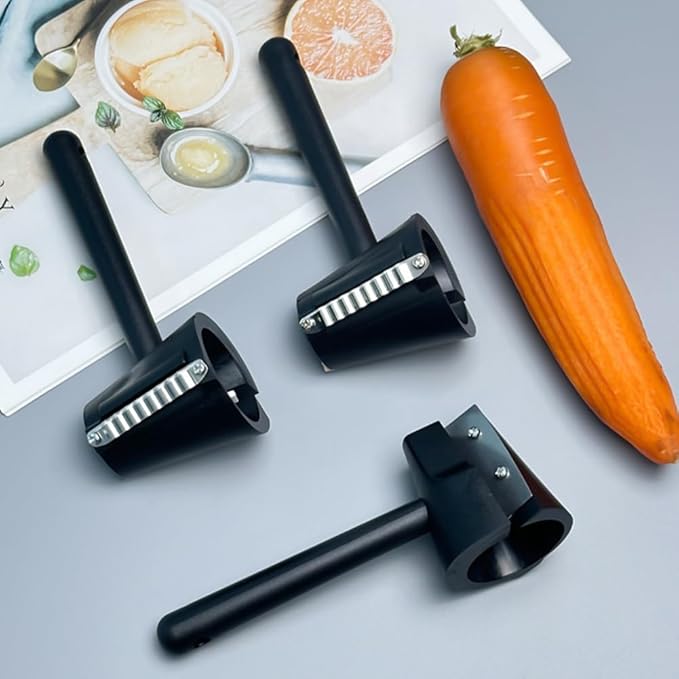 3 PACK Carrot Curler and Peeler Vegetables Curler Multifunctional Vegetable Fruit Slicer Kitchen Creative Cut Flower Tool for Carrots, Potatoes, Cucumber