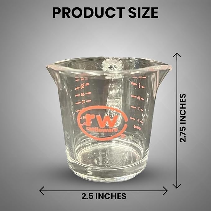 Rattleware 3 oz Espresso Shot Glass Pitcher with Handle & Pink Volume Marking - Genuine Barista Measuring Cup with ML & OZ Graduations - Durable Swift Espresso for Pouring Shots & Coffee