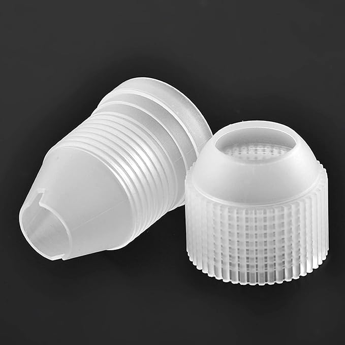 MYUBWTF12 Pieces White Pastry Bag Coupler, Three different sizes Plastic Standard Couplers/Cake Decorating Coupler/Pipe Tip Coupler for piping bags, Icing Nozzles