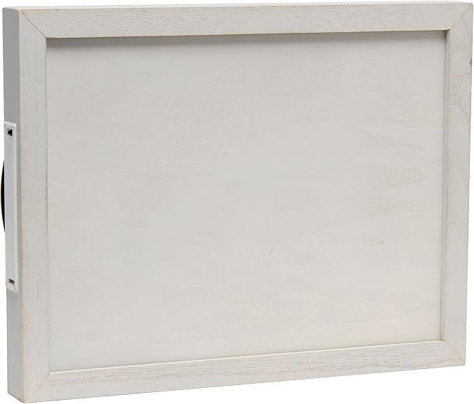 Elegant Designs HG2032-GHH Salento Farmhouse Rectangular Decorative LED Light Up Wooden Serving Tray w Metal Handles & Home Sweet Home in Black for Décor, Centerpiece, Breakfast, Bar, Gray Wash