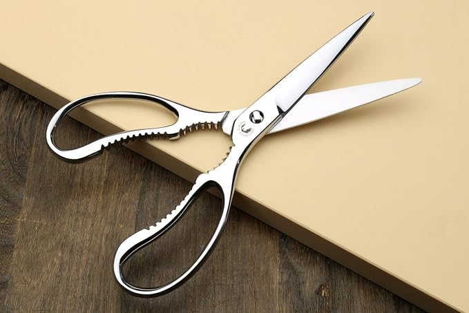 Yoshihiro All Stainless Steel Pull-Apart Japanese Kitchen Shears/Scissors 8.25 Inch (210mm) - Made in Japan