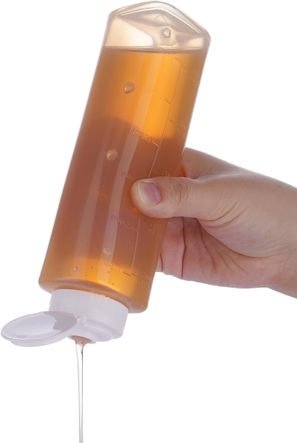 NiHome No Drip Honey Dispenser, 10 oz BPA-Free - Superior Leak-Proof Design Ensures Precise, Mess-Free Pouring with a Simple Squeeze. Perfect for Honey, Syrup, Ketchup & More (1PCS)