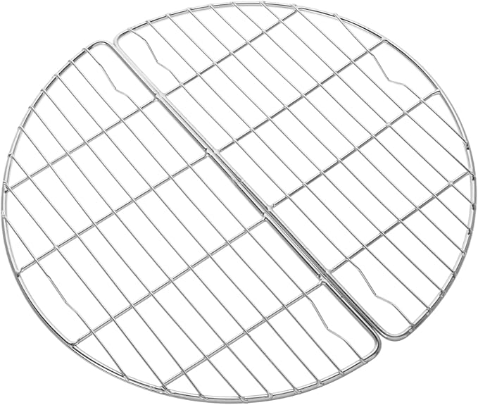 2pcs Stainless Steel Wire Rack Baking Round Cooling Rack for Oven and Bbq