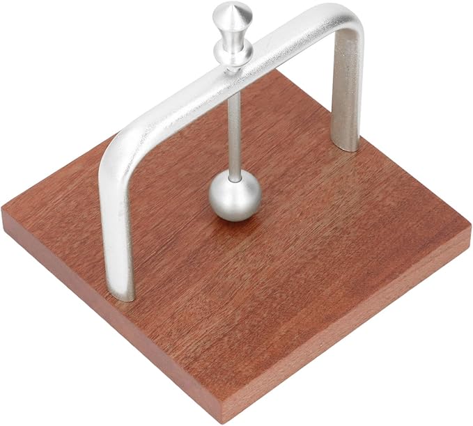 GOWENIC Table Napkin Holder with Lifting Ball, Solid Wood Napkin Rack, Metal Dispenser for Home Restaurant Coffee Shop (Silver)