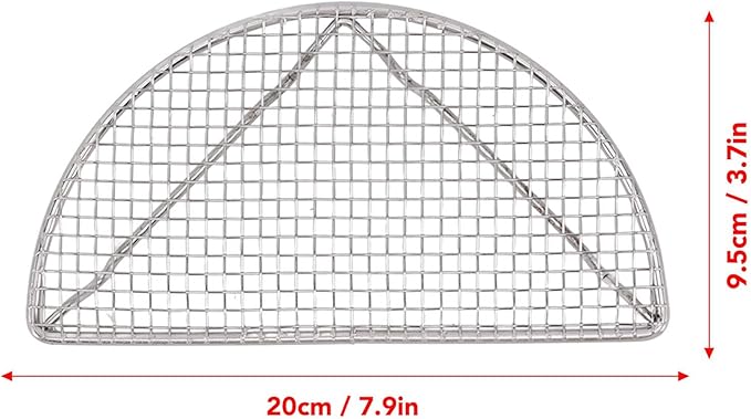 Cooling Rack, 304 Stainless Steel Wire Cooking Rack for Baking, High Temperature Resistant Oven Rack for Cooking, Roasting, Grilling (Large Semicircle 20CM)