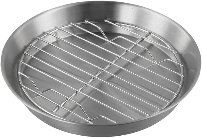 Round Cooling Rack,Stainless Steel Round Baking Pan With Cooling Rack For Effortless Cooking And Cleanup In The For Kitchen(20cm)