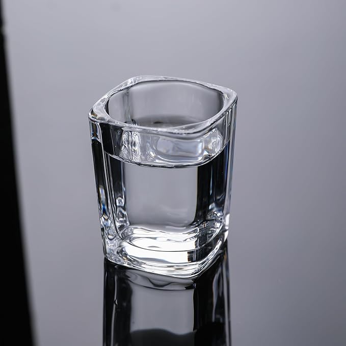 Shot Glasses 2.3 oz, Set of 2 - Cute Square Tequila Glasses, Perfect for Whiskey, Tequila, Liqueurs, Party & Collection, Espressos, Spirits & Liquors (2, Clear square)