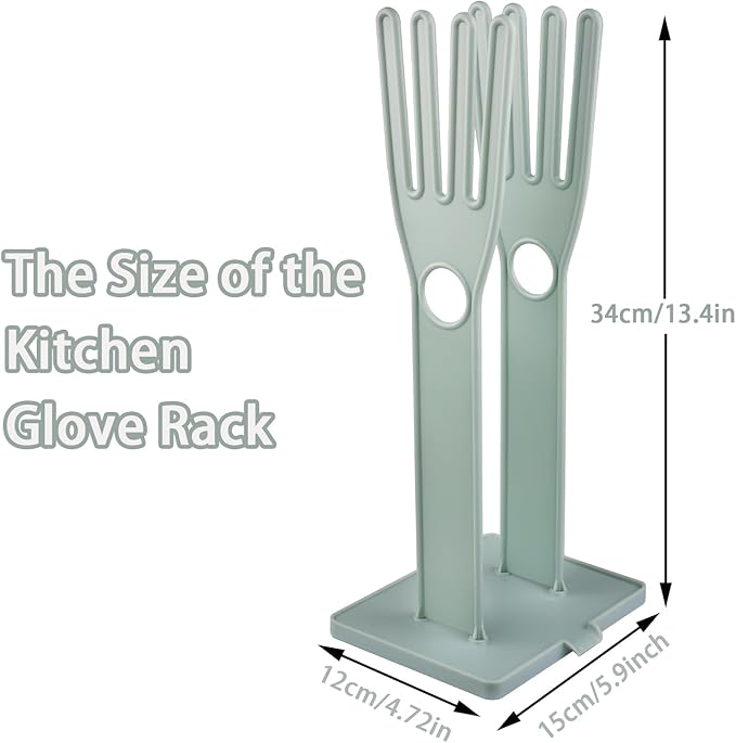 Kitchen Gloves Holder Plastic Mitten Drying Stand Reusable Dishwashing Glove Rack Sink Side Organizer Holder-Blue