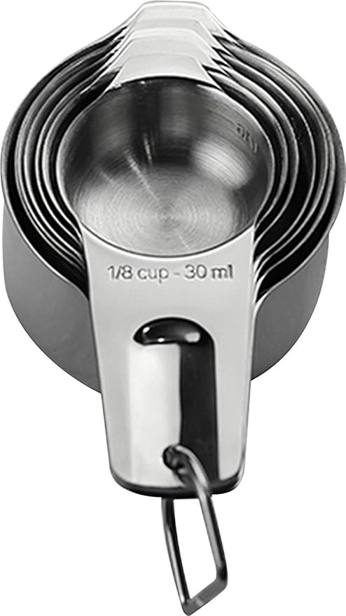 7 Piece Professional Grade Stainless Steel Measuring Cups Set By i Kito