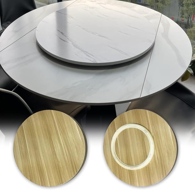 50-100cm Large Turntable Rotating Lazy Susan For Kitchen Dining Table Tabletop, Wooden Round Swivel Tray Smooth Easy To Clean, 360°, For Place Tableware, Partake Of Some Food (Color : Walnut, Size :