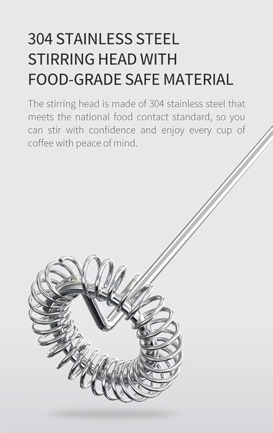 Handheld Milk Frother Wand - Electric Whisk Frother for Coffee Battery Operated - Drink Stirrer Electric Frothers Handheld - Drink Mixer - Coffee Mixer Wand