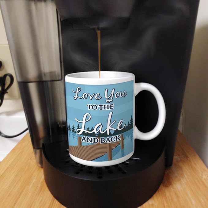 ThisWear Vacation Gifts Love You to the Lake and Back Love Coffee Mug Set