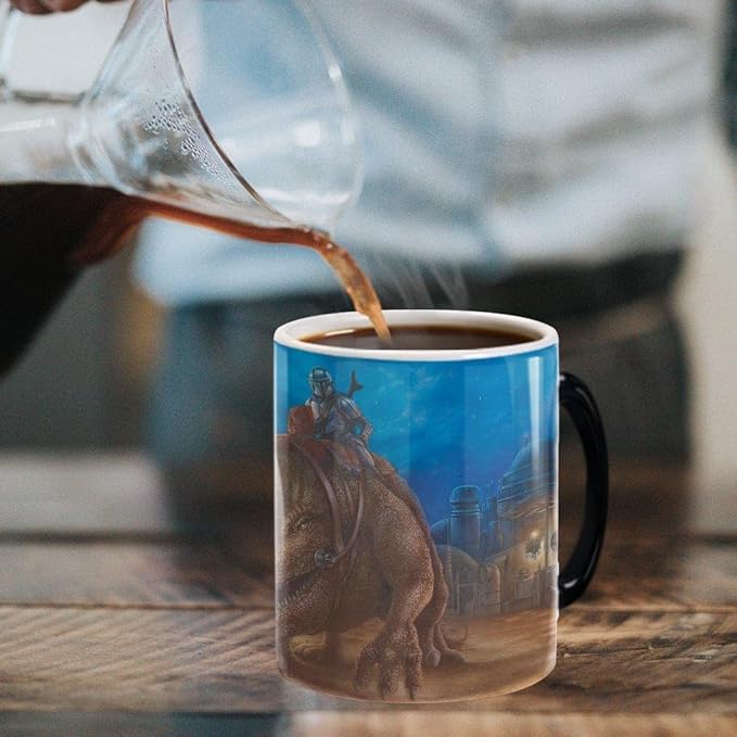 Morphing Mugs Star Wars – The Mandalorian – The Reckoning – One 11 oz Color Changing Ceramic Mug – Image Revealed When HOT Liquid Is Added! MMUG1351