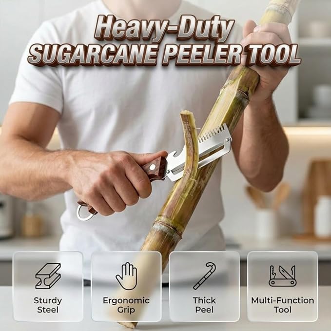 Premium Multi-Functional Vegetable Peeler for Kitchen, Heavy Duty Stainless Steel Potato Peeler with Ergonomic Wooden Handle & Bottle Opener & Storage Hanging Hole for Fruit and Vegetables (A-1Pcs)