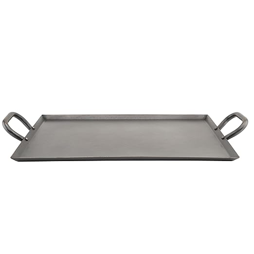 G.E.T. SSTPD-1612-ANT Heavy-Duty Metal Serving/Ottoman Tray with Handles, 16" x 12", Hammered Bronze