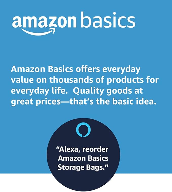 Amazon Basics Resealable Double Zipper Sandwich Storage Bags for Food Storage, (Previously Solimo), 300 Count (Pack of 2)