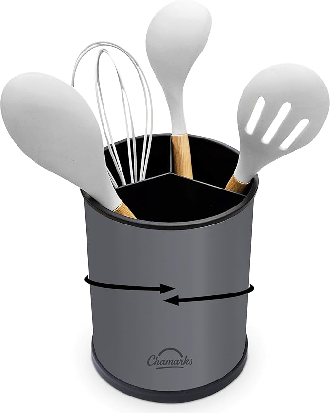Kitchen Utensil Holder and Countertop Organizer. (Gray)