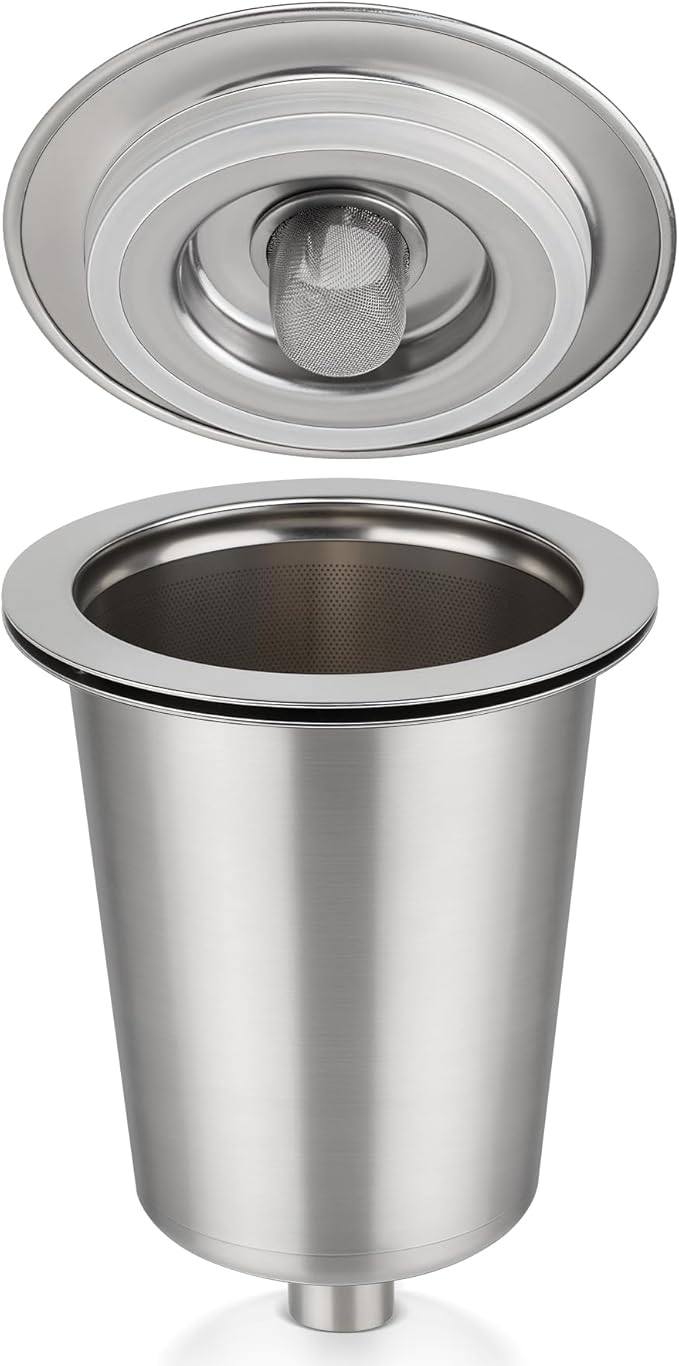 Reusable Stainless Steel Filter Cup for Cuisinart, Compatible with Cuisinart #SS-RFC HomeBarista Reusable Filter Cup, Upgraded Version (1 Pack)