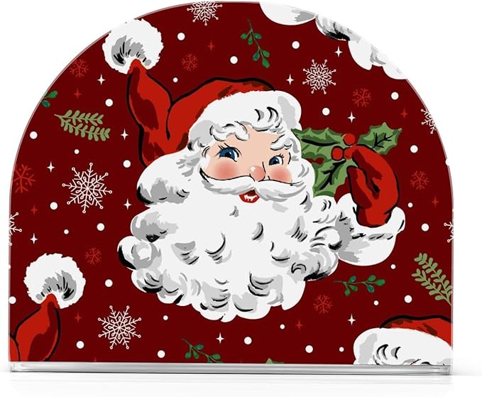 Acrylic Fall Napkin Holder for Table Kitchen Christmas Santa Claus Cocktail Dinner Napkin Holders Paper Towel Dispenser Countertop Modern Home Decor