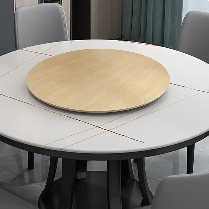 Round Rotating Serving Plate Dining Table Tray, 50-90cm Wooden Lazy Susan Serving Tray, Rotating Serving Board Wooden Turntable, Smooth Rotation, Easy To Share Food,Large Wooden Turntable Lazy