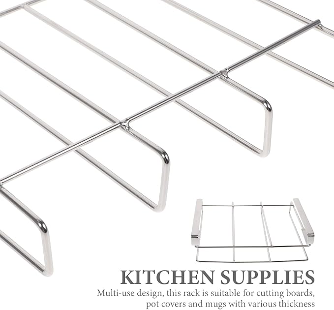 PRETYZOOM Cutting Board Rack Organizer for Kitchen Storage Stainless Steel Hanging Chopping Board Holder Space-saving under Cabinet Compact Design for Easy Access