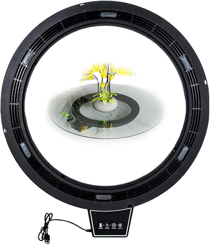 HORV Electric Rotating Turntable Bearing Round Swivel Base Dining Table Serving Tray Large Display Stand Kitchen storage Silent Operation for Wood Glass Table for Lazy Susan Photography Showcase ( Col