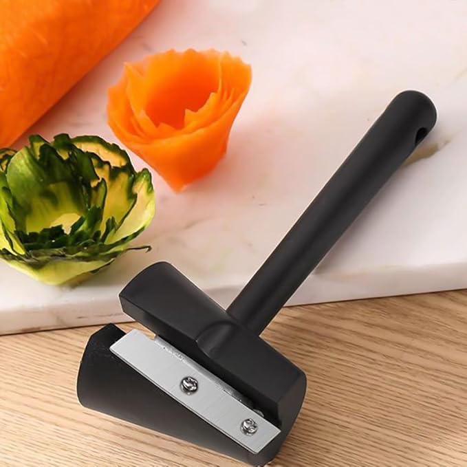 3 PACK Carrot Curler and Peeler Vegetables Curler Multifunctional Vegetable Fruit Slicer Kitchen Creative Cut Flower Tool for Carrots, Potatoes, Cucumber