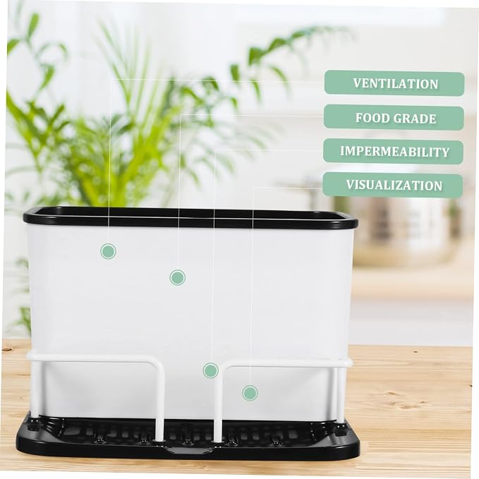 1pc Multifunctional Chopstick Organizer with Drainage Detachable Utensil Storage Holder for Kitchen Counter Design Stylish and Practical Holder