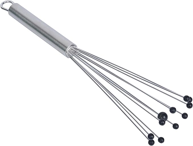 Restaurantware 10.5 in Stainless Steel Ball Whisk with Silicone Tips - 24 Pack - German Standard Sauce & Gravy Whisk, Non-Scratch, Dishwasher Safe - Non-Stick Silicone Ball Whisk for Baking