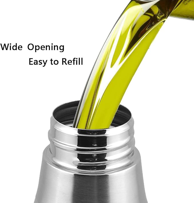 Flyboo Olive Oil Dispenser,Oil Bottle Stainless Steel Leak Proof Olive Oil Decanter for Kitchen