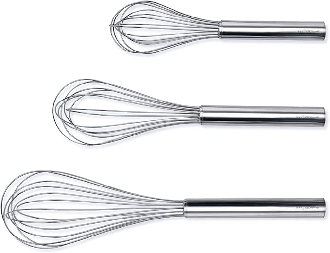 BergHOFF 6 Piece Spatula and Whisk Set, Silver/Red