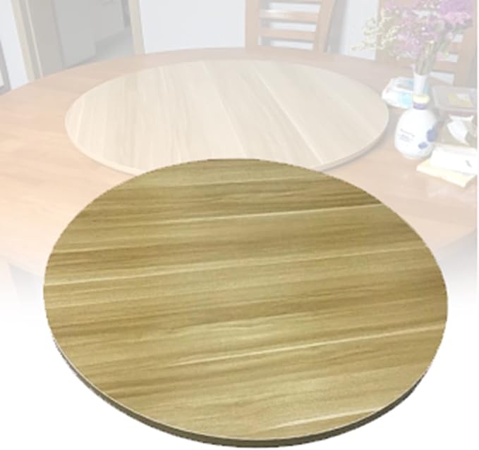 Rotating Round Lazy Susan Dining Table Tray, 20in-36in Wood Dining Table Turntable, 360° Turntable Serving Plate Tabletop Organizer, Hotel Tabletop Service Plate,Large Wooden Turntable Lazy