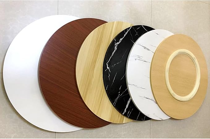 360° Rotating Turntable Round Lazy Susan For Dining Table - 6 Colors Wooden Serving Tray - Sturdy And Easy Cleaning, With Base, Smooth Rotational, Kitchen Serving Plate (Color : Wood, Size : Ø90cm/3