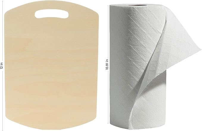 Wooden Cutting Board Shapes, 12" with Rounded Edges, Pack of 10 Wooden Cutting Boards by Woodpeckers, for Kitchen, Decor, and Charcuterie Boards