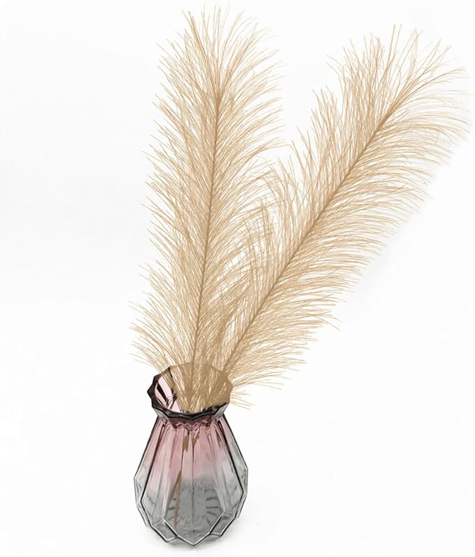 CATTREE Faux Pampas Grass - Khaki 30 Pcs, Artificial Small Pampas Grass Stems 17 Inch Reeds for Home Decor Vase, Dried Flowers, Fake Fluffy Floral, Dry Plant Wedding Party Christmas Boho Decorations