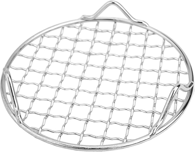 Round Cooling Rack 201 Stainless Steel Wire Baking Grid for Even Air Circulation, for Cooling Cakes, Biscuits, Pizza, Grilling, Drying and Roasting, Silver(13cm)