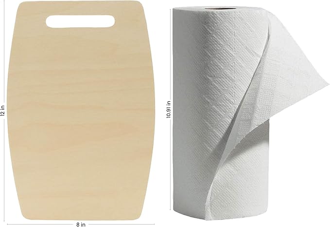 Wooden Cutting Board Shapes, 12" Wide Middle, Pack of 1 Wooden Cutting Boards by Woodpeckers, for Kitchen, Decor, and Charcuterie Boards