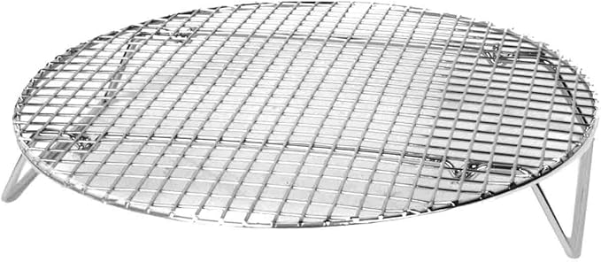 Excellante Nickel Plated Round Cooling/ Steamer Rack, 10-1/2-Inch