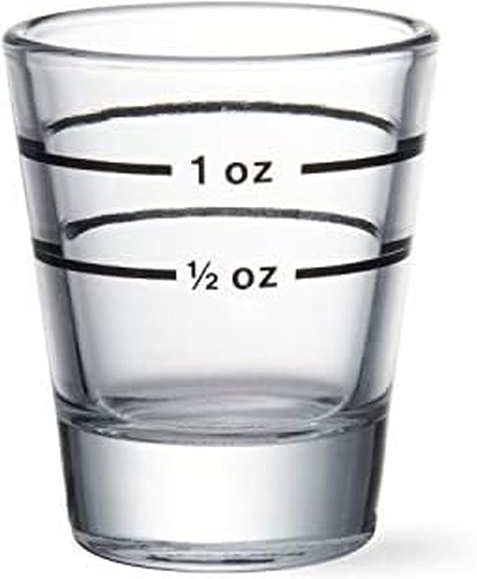 Houdini Classic Shot Glass, Includes 1oz and 1.5oz Measurement Marks