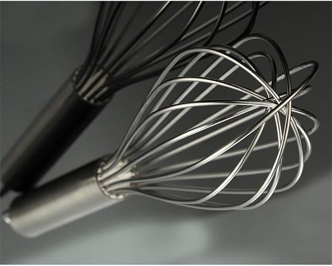 Whisk, Stainless Steel Bold Steel Wire Balloon Stir Bar Stir Egg Batter Handheld (Size : 28×6cm)