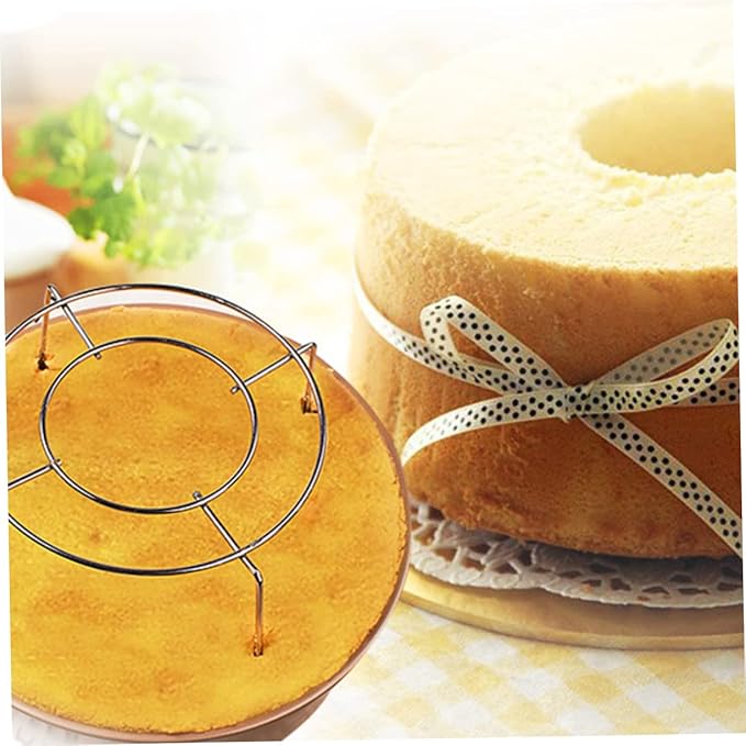 Stainless Steel Cake Cooling Rack Round Stand 5X5.5 Inch Dishwasher Safe Baking Tool with Air Circulation for Cakes and Pastries
