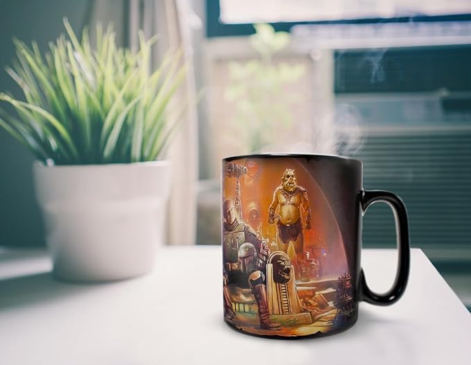 Morphing Mugs Star Wars – The Book of Boba Fett - A New Beginning – One 16 oz Heat Sensitive Clue Mug – Full Image Revealed When HOT Liquid Is Added