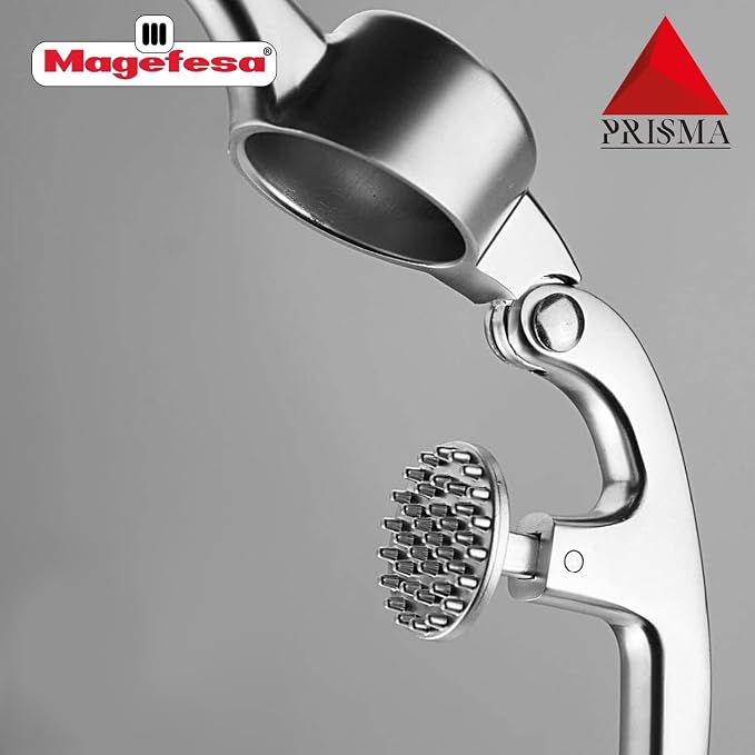 Magefesa Prisma 3-Piece Stainless Steel Kitchen Utensil Set – Includes Kitchen Scissors, Oscillating Peeler & Garlic Press – Premium 18/10 Stainless Steel, Dishwasher Safe