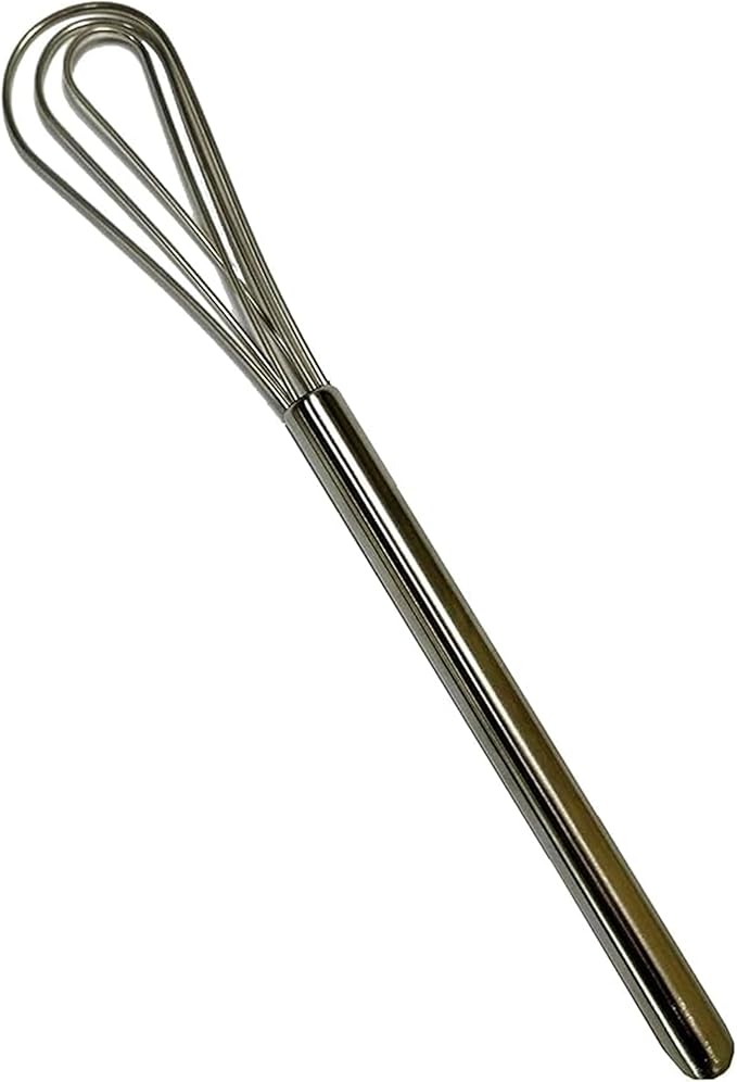 Rattleware 11” Long Handle Stainless Steel Espresso Flat Coffee Whisk – Silver Barista Kitchen Tool for Clump-Free Mixing, Durable Premium Quality for Home, Cafe, or Commercial Coffee Preparation