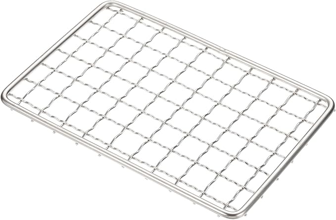uxcell Cooling Racks, 3.9" x 5.9" Stainless Steel Barbecue BBQ Grill Net Mesh Rack Grate for Cooking, Roasting, Grilling, Oven & Dishwasher Safe, Silver