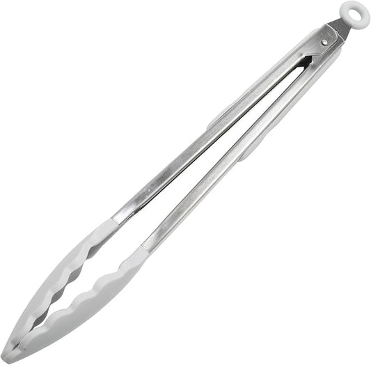Chef Craft Premium Silicone Cooking Tongs, 12 inch, Gray