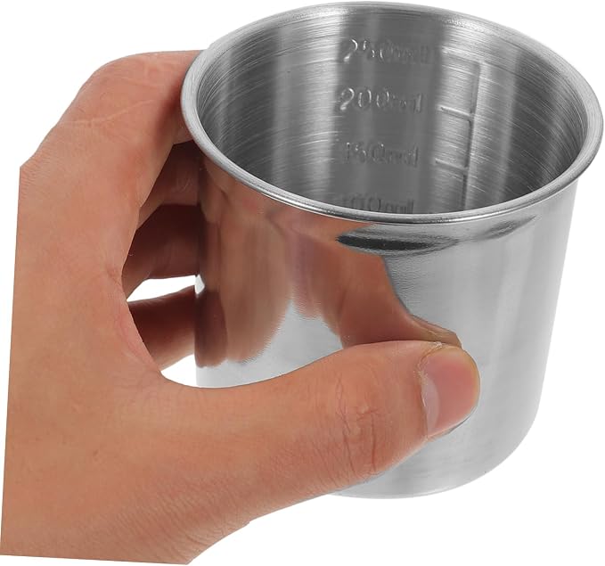 Healifty 2pcs Multipurpose Measuring Cup with Graduations Sturdy Kitchen Container for Dry Wet Ingredients Space Saving Design for Baking and Cooking for Home Use