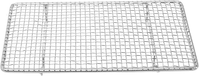 Yosoo Stainless Steel Cooling Rack for Baking, High Temperature Oven Safe Cooking Rack with Perfectly Spaced Lines, for Roasting Grilling Cooling Chicken Wings Breads (Rectangle 19.2CM)