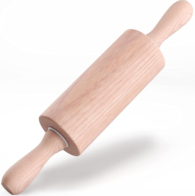 9-Inch Small Wooden Rolling Pin for Kids – Perfect for Baking, Play Dough, Clay, Arts & Crafts, and Small Dough Rolling